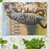 Drie kleine Kittens Moeder Goose Illustratie Theedoek (Gevouwen)