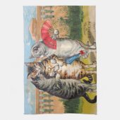 Drie kleine Kittens Moeder Goose Illustratie Theedoek (Verticaal)