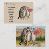 Drie kleine Kittens Moeder Goose Illustratie Visitekaartje (Voorkant / Achterkant)