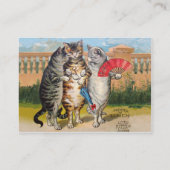 Drie kleine Kittens Moeder Goose Illustratie Visitekaartje (Achterkant)