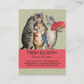 Drie kleine Kittens Moeder Goose Illustratie Visitekaartje (Achterkant)