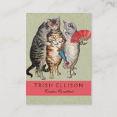 Drie kleine Kittens Moeder Goose Illustratie Visitekaartje (Voorkant)