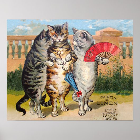 Drie Kleine Kittens Mother Goose Illustratie Poster (Voorkant)