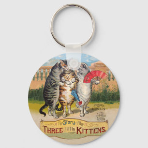Drie Kleine Kittens Mother Goose Illustratie Sleutelhanger