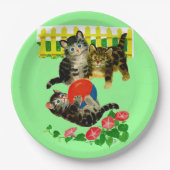 drie kleine kittens papieren bordje (Voorkant)