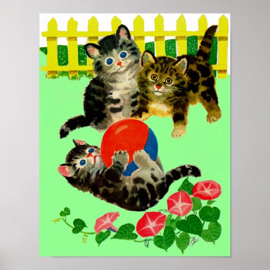 drie kleine kittens poster (Voorkant)