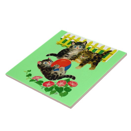 drie kleine kittens tegeltje (Zijkant)