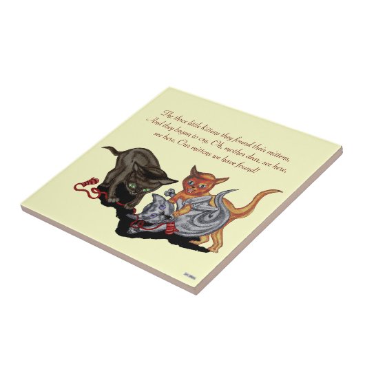 Drie Kleine Kittens Tegeltje (Zijkant)