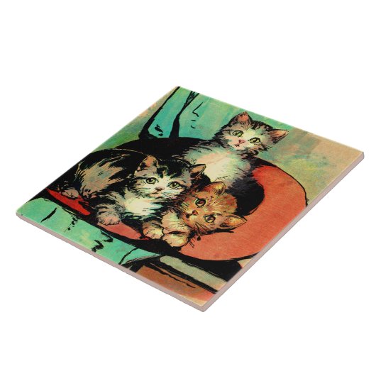 drie kleine kittens tegeltje (Zijkant)