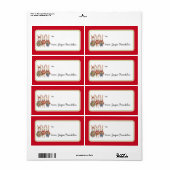 Drie kleine konijnen Schattige op maat van cadeau  Etiket (Full Sheet)