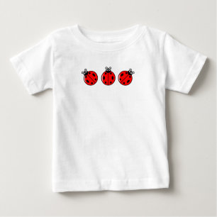 Drie Kleine Ladybugs - Baby Fine Jersey T-Shirt