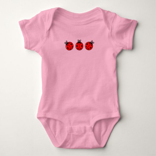 Drie Kleine Ladybugs - Baby Jersey Bodysuit (Voorkant)
