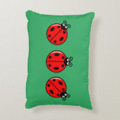 Drie Kleine Ladybugs - geborsteld polyester Accent Kussen (Achterkant (Verticaal))