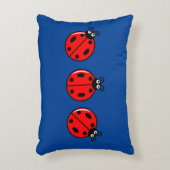 Drie Kleine Ladybugs - geborsteld polyester Accent Kussen (Voorkant(Verticaal))