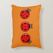 Drie Kleine Ladybugs - geborsteld polyester Accent Kussen (Voorkant(Verticaal))