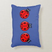 Drie Kleine Ladybugs - geborsteld polyester Accent Kussen (Voorkant(Verticaal))