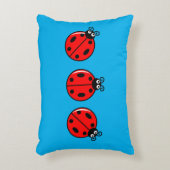 Drie Kleine Ladybugs - geborsteld polyester Accent Kussen (Voorkant(Verticaal))