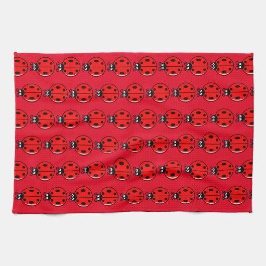 Drie Kleine Ladybugs - Keukenhanddoek 16 x 24 inch (Horizontaal)