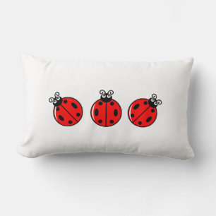 Drie kleine ladybugs - Lumbar Pillow 13 x 21 inch Kussen