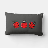 Drie kleine ladybugs - Lumbar Pillow 13 x 21 inch Kussen (Achterkant)