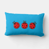 Drie kleine ladybugs - Lumbar Pillow 13 x 21 inch Kussen (Achterkant)