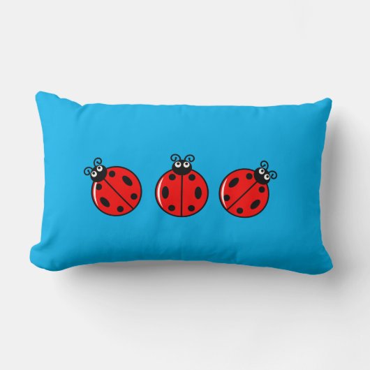 Drie kleine ladybugs - Lumbar Pillow 13 x 21 inch Kussen (Voorkant)