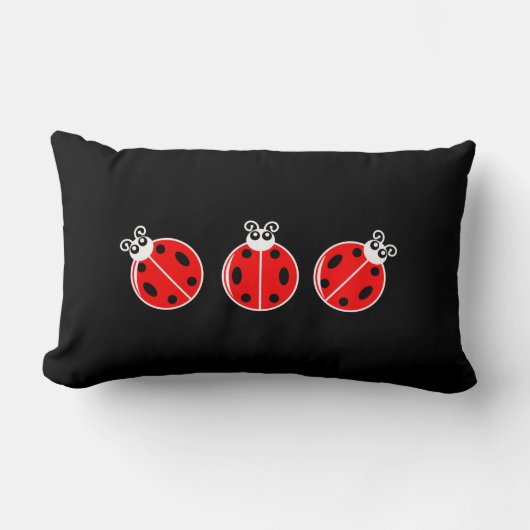 Drie kleine ladybugs - Lumbar Pillow 13 x 21 inch Kussen (Voorkant)