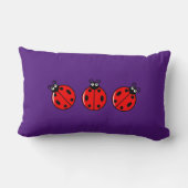 Drie kleine ladybugs - Lumbar Pillow 13 x 21 inch Kussen (Achterkant)