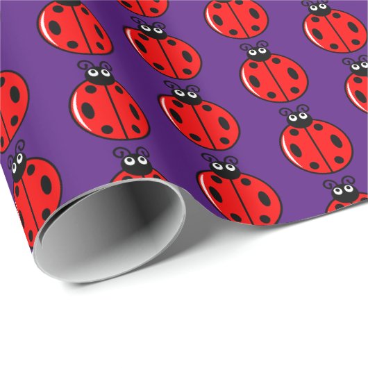 Drie kleine ladybugs - Matte Wrapping Paper Cadeaupapier (Rol Hoek)
