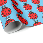 Drie kleine ladybugs - Matte Wrapping Paper Cadeaupapier (Rol Hoek)