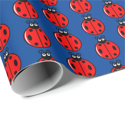 Drie kleine ladybugs - Matte Wrapping Paper Cadeaupapier (Rol Hoek)