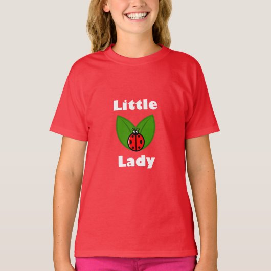 Drie kleine ladybugs - Meisjes' Basic Red T-Shirt (Voorkant)
