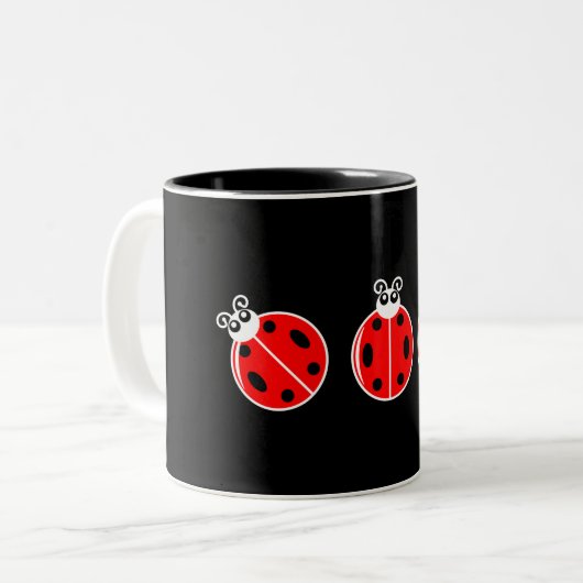 Drie Kleine Ladybugs - Mok met twee tonen (Voorkant links)