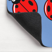 Drie Kleine Ladybugs - Mousepad Muismat (Hoek)