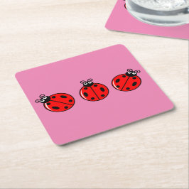 Drie kleine ladybugs - Onderzetter papier