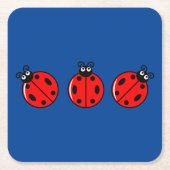 Drie kleine ladybugs - Onderzetter papier (Voorkant)