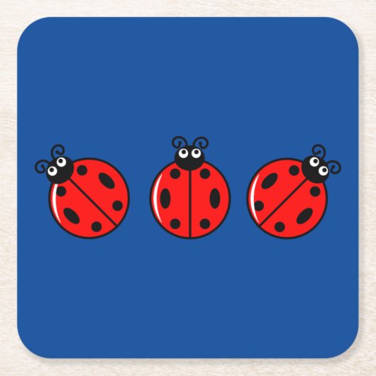 Drie kleine ladybugs - Onderzetter papier (Voorkant)