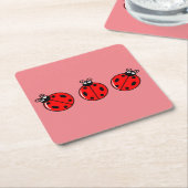 Drie kleine ladybugs - Onderzetter papier (Schuin)
