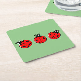 Drie kleine ladybugs - Onderzetter papier
