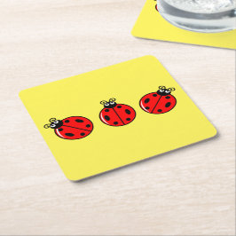Drie kleine ladybugs - Onderzetter papier