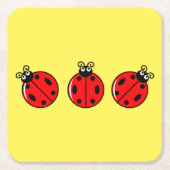 Drie kleine ladybugs - Onderzetter papier (Voorkant)