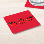 Drie kleine ladybugs - Onderzetter papier (Schuin)