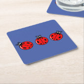 Drie kleine ladybugs - Onderzetter papier (Schuin)