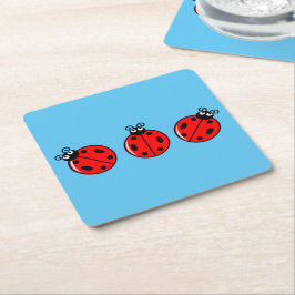 Drie kleine ladybugs - Onderzetter papier