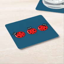 Drie kleine ladybugs - Onderzetter papier