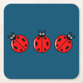 Drie kleine ladybugs - Onderzetter papier (Voorkant)