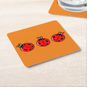 Drie kleine ladybugs - Onderzetter papier (Schuin)