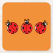 Drie kleine ladybugs - Onderzetter papier (Voorkant)