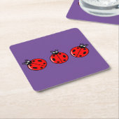 Drie kleine ladybugs - Onderzetter papier (Schuin)