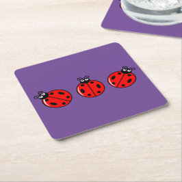 Drie kleine ladybugs - Onderzetter papier